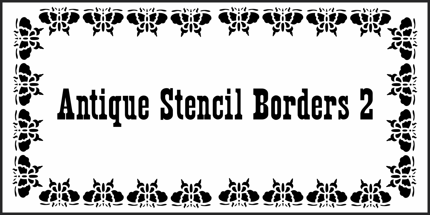 Beispiel einer Antique Stencil Borders Two JNL Regular-Schriftart